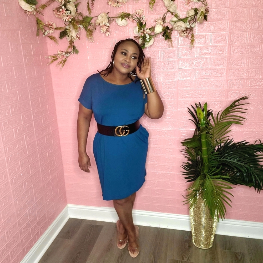Casual T-Shirt Dress (Teal)